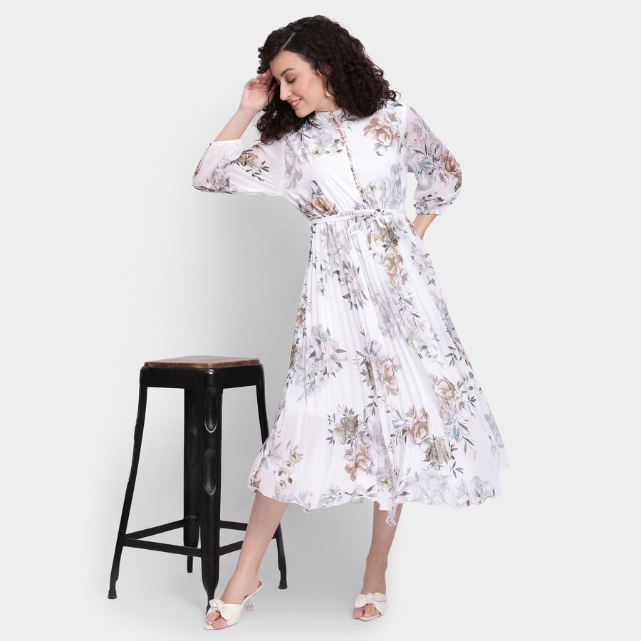 Ladies' Dress , ऑफ व्हाइट, large image number null