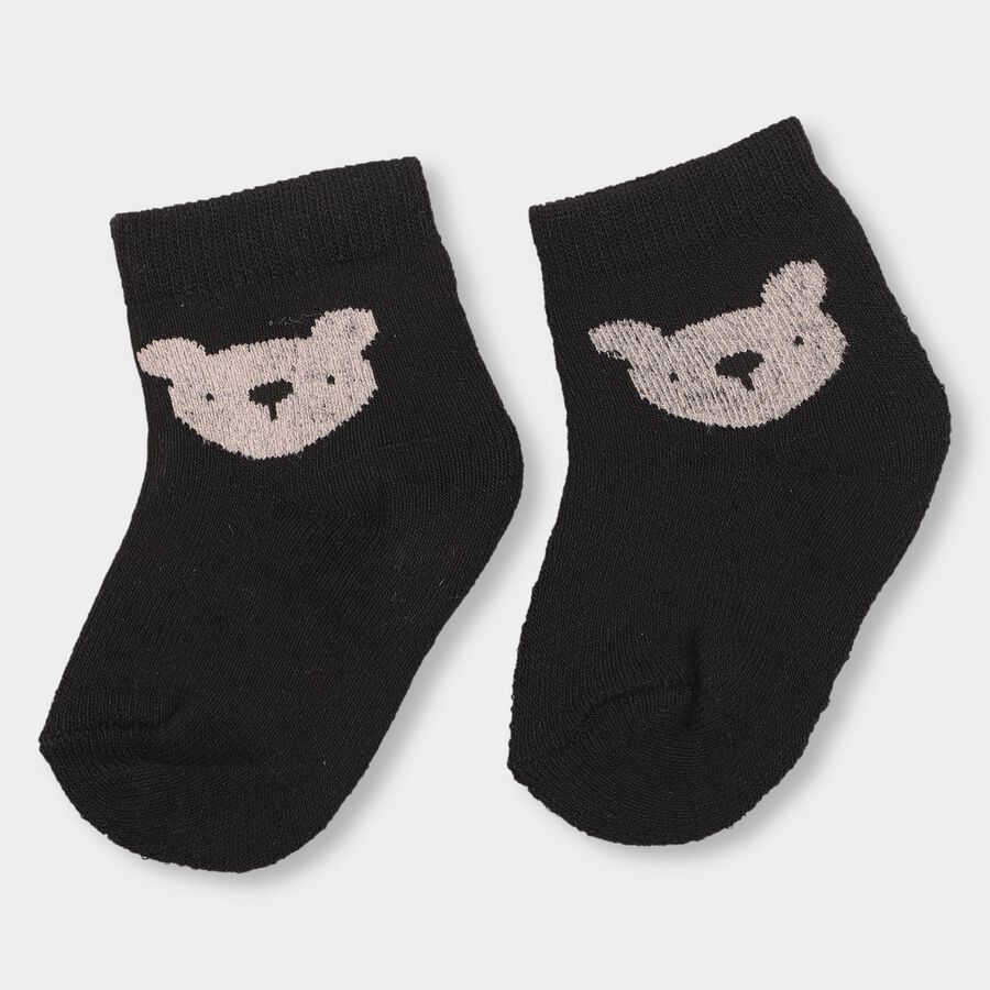Infants' Socks (Pack of 2), Black, large image number null
