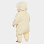 Infants' Yellow Hooded Elephant Appliqué Baba Suit, पीला, small image number null