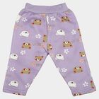 Infants' Purple Jogger Bear Printed Pyjama, बैंगनी, small