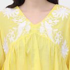 Ladies' 100% Cotton Kurti, Yellow, small