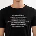 Men's Jet Black Round Neck Graphic T-Shirt, Black, small image number null