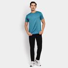 Men's Round Neck Half Sleeves T-Shirt, Teal Blue, small image number null