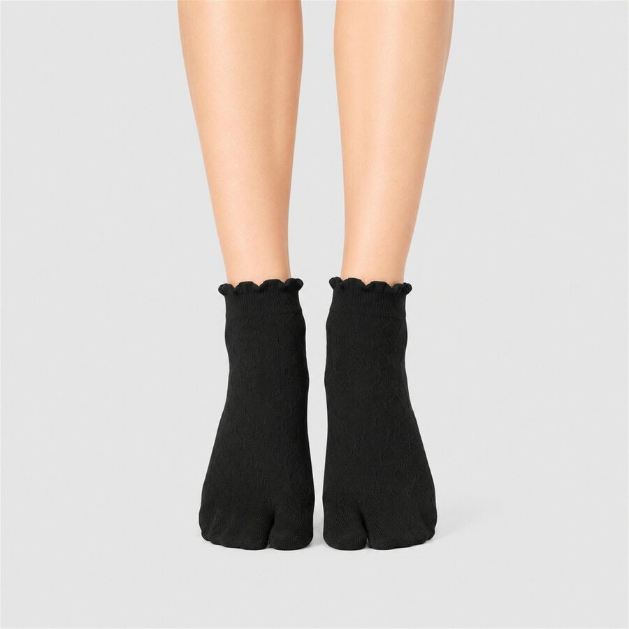 Women's Black Regular Fit Pack of 1 Socks, Black, large