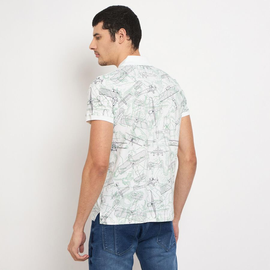 Men's 100% Cotton Collared Half Sleeves T-Shirt , हल्का हरा, large image number null