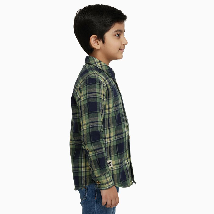 Boys' Casual Shirt, हल्का हरा, large image number null