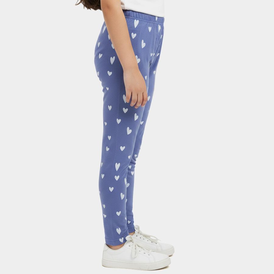 Girls' Lilac Regular Fit Dreamer Printed Pyjama, Lilac, large