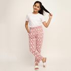 Girls' Muted Pink Heart Printed Winter Pyjama, Light Pink, small image number null