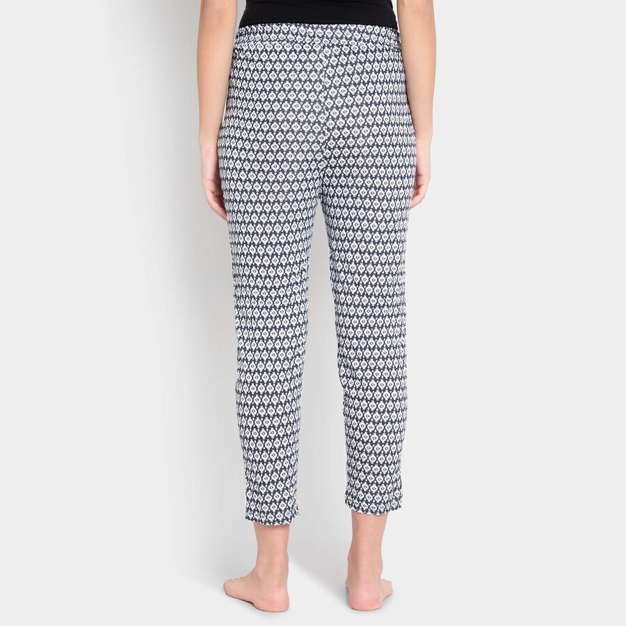 Printed Trousers, Navy Blue, large image number null