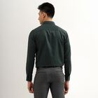 Men's Dark Forest Green Cut Away Collar Formal Shirt, Dark Green, small image number null