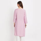 Solid Straight Kurta, बैंगनी, small image number null