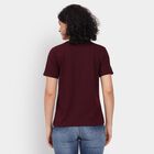 Ladies' Round Neck T-Shirt, Wine, small image number null