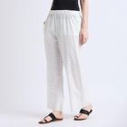 Ladies' 100% Cotton Palazzos , Off White, small image number null
