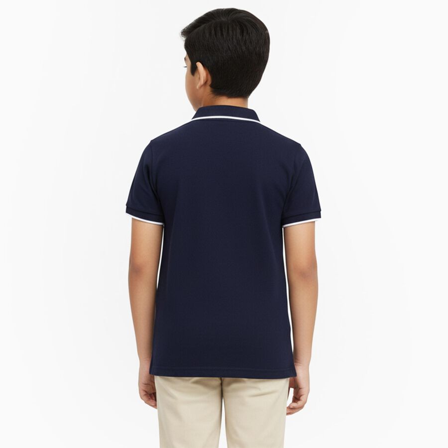 Boys' Half Sleeves T-Shirt, नेवी ब्लू, large image number null