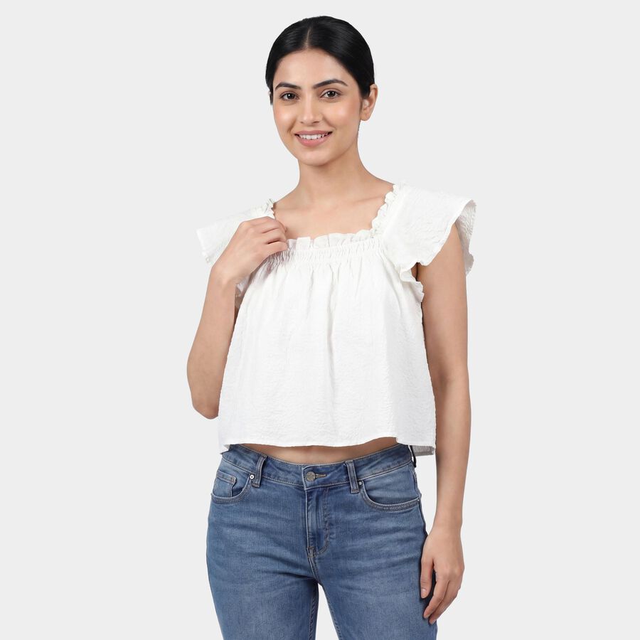 Women's White Top, White, large