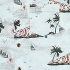 Boys' Peach Cotton Half Sleeve Cuban Collar Casual Shirt, Peach, small