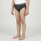 Boys' Olive Green Regular Fit Solid Briefs, ओलिव, small