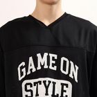 Men's Black V-Neck Athleisure Drifit T-Shirt, Black, small