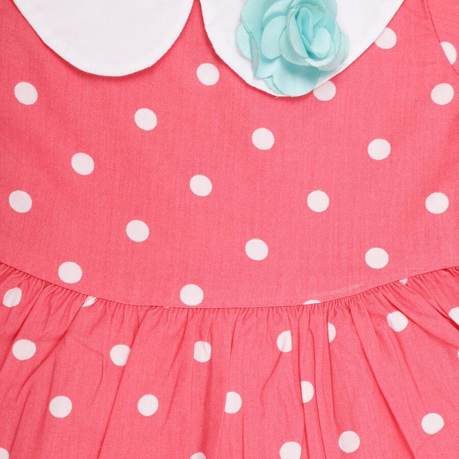 Infant Girls' 100% Cotton Frock , Pink, large