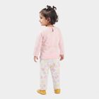 Infants Pink Cotton Round Neck Lounge Hipster Set, Light Pink, small