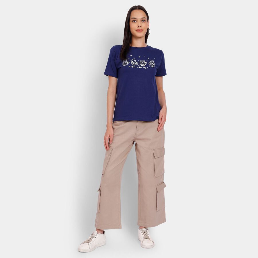 Ladies' 100% Cotton Trousers, गहरा पीला, large image number null