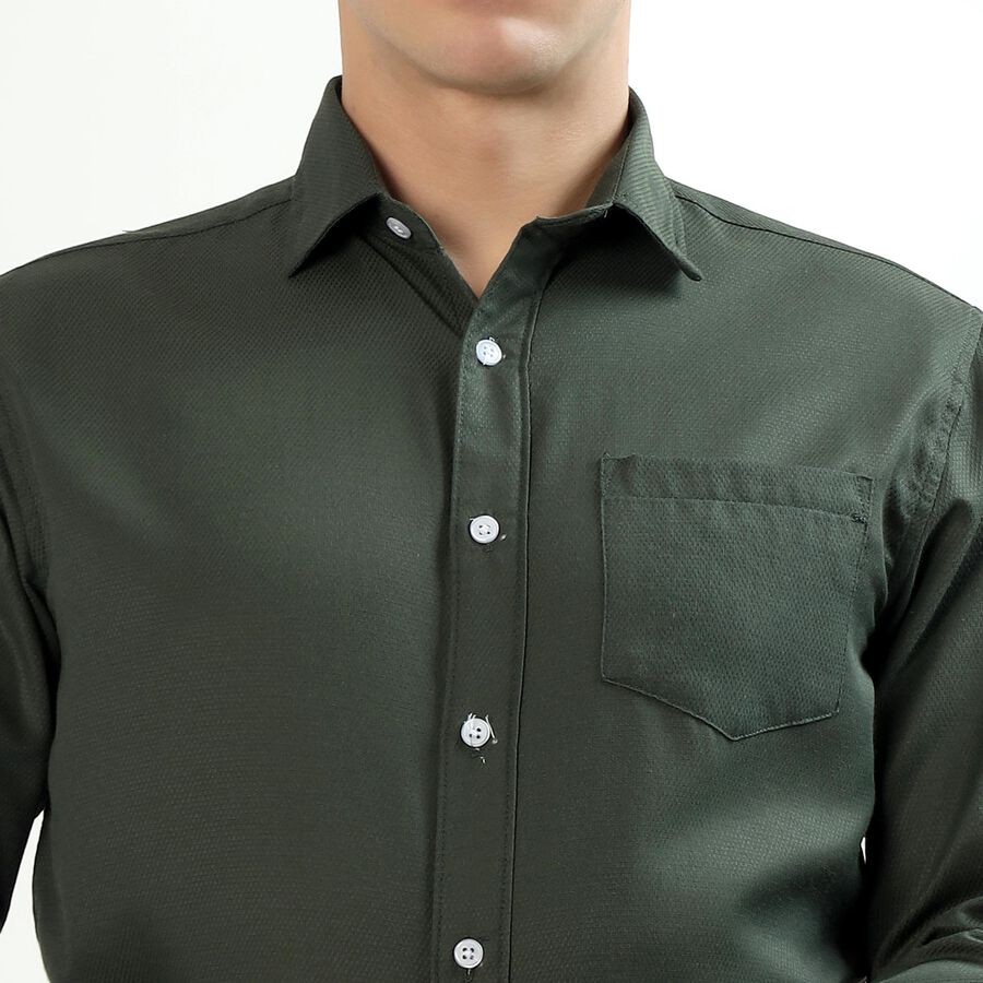 Men's Formal Shirt, गहरा हरा, large image number null