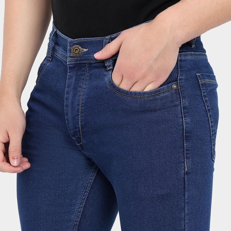 Men's Skinny Jeans, मध्यम नीला, large image number null
