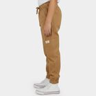Boys Brown Regular Fit Cargo Jogger Trousers, भूरा, small