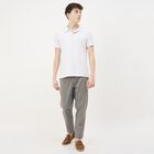 Men's Slim Fit Casual Trousers, Light Grey, small