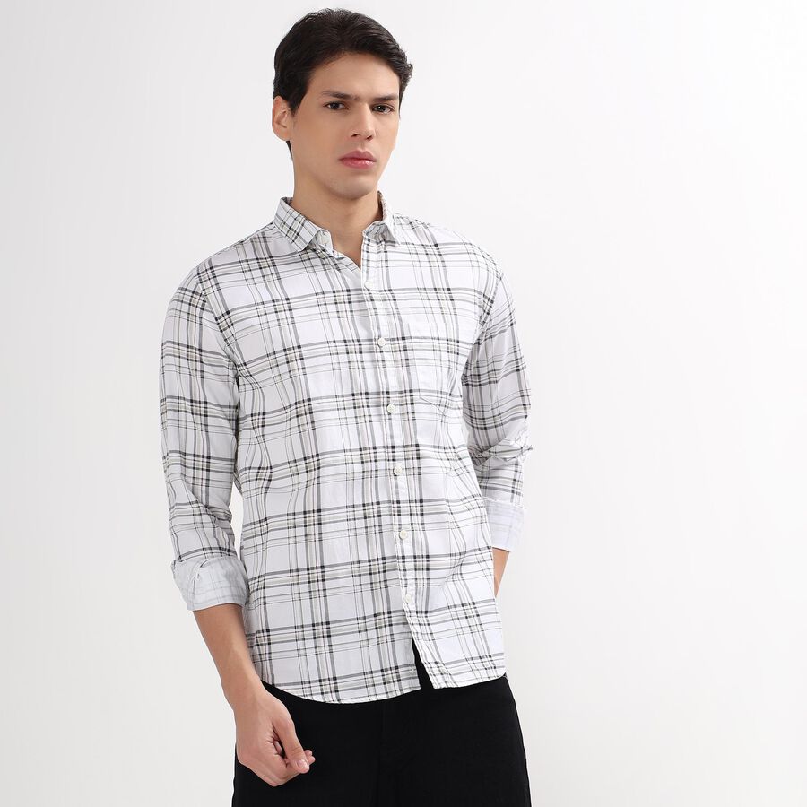 Men's Casual Shirt, White, large image number null