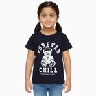 Girls' T-Shirt, नेवी ब्लू, small image number null