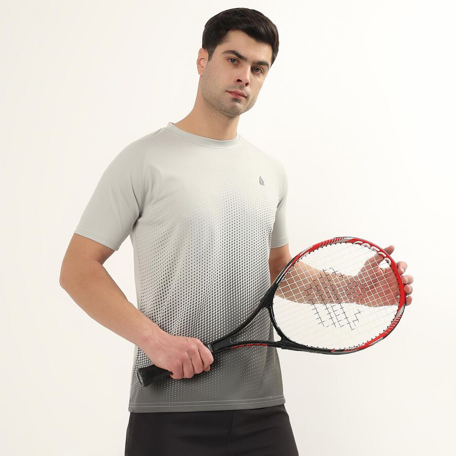 Men's Drifit T-Shirt, हल्का ग्रे, large