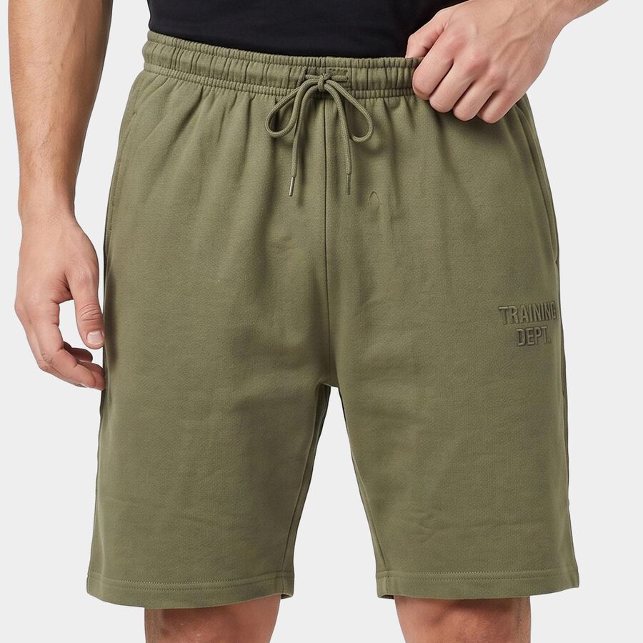 Men Olive Green Regular Fit Drawstring Jamaican Shorts, ओलिव, large
