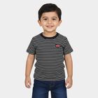 Boys Navy Blue Round Neck Casual Boys T-Shirt, Navy Blue, small