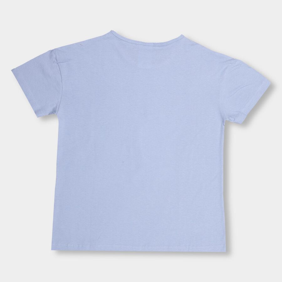 Girls' 100% Cotton T-Shirt, Light Blue, large image number null