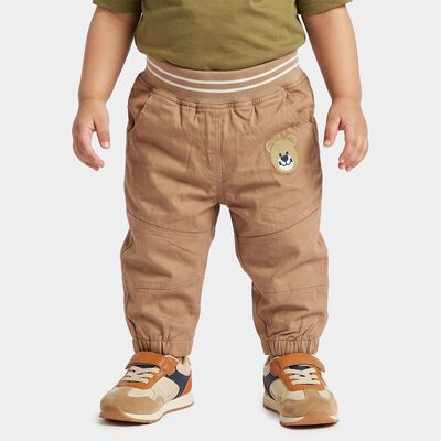 Infants Beige Regular Fit Jogger Trousers