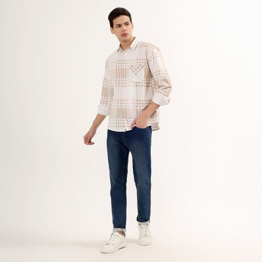 Men's 100% Cotton Regular Collar Casual Shirt , गहरा पीला, large image number null