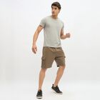 Men's Deep Olive Cargo Style Bermuda Shorts, Olive, small