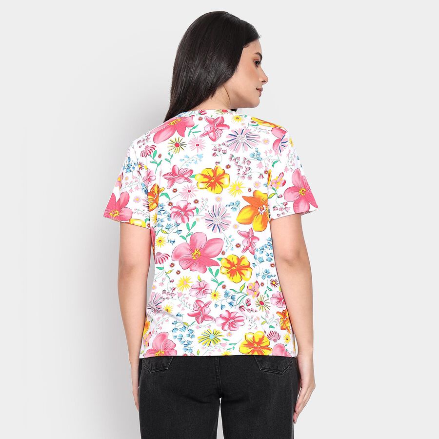 Ladies' Round Neck T-Shirt, White, large image number null