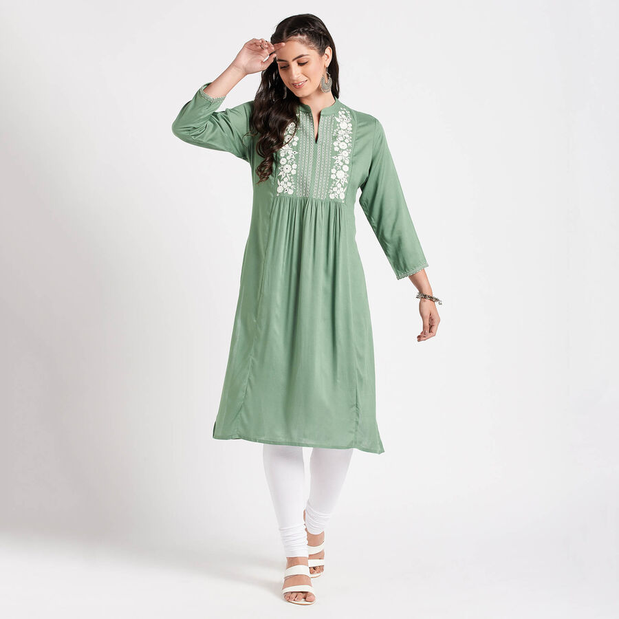 Solid Kurta, Olive, large image number null