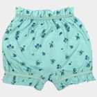 Girls' Mint Aqua Regular Fit Floral Bloomer, एक्वा, small