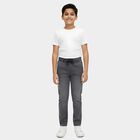 Boys' Light Grey Regular Fit Stretchable Jeans, हल्का ग्रे, small