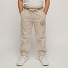 Boys Light Beige Regular Fit Jogger Trousers, गहरा पीला, small image number null