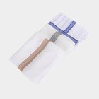 Men's White Assorted Patterned Pack of 3 Handkerchief, Light Blue, small
