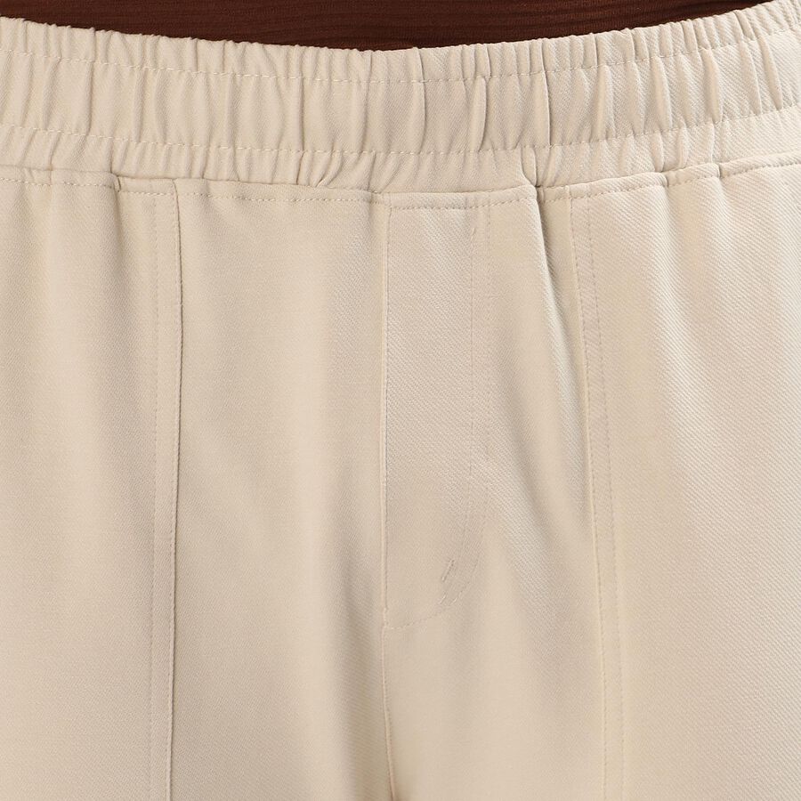 Men's Soft Beige Relaxed Fit Jogger Track Pants, Beige, large image number null