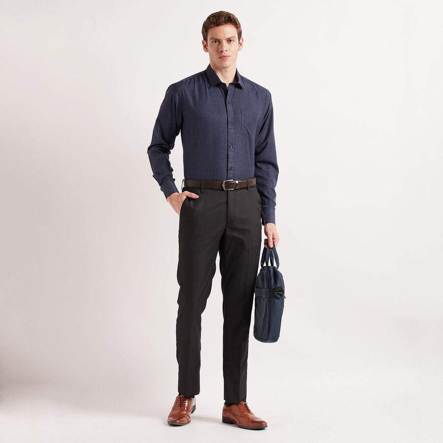 Solid Formal Shirt, Navy Blue, large image number null