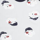 Infants' Navy Cotton Boat Neck Printed Baba Suit, Navy Blue, small image number null