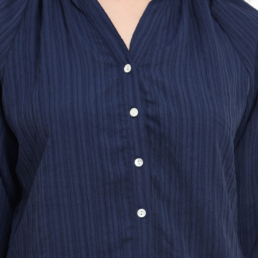 Solid Shirt, Navy Blue, large image number null