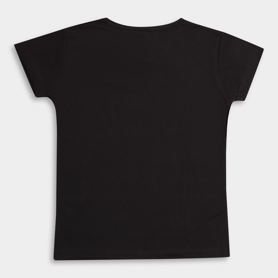 Girls' T-Shirt , काला, large image number null