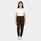 Girls Brown Jogger Heart Printed Pyjama, Brown, small